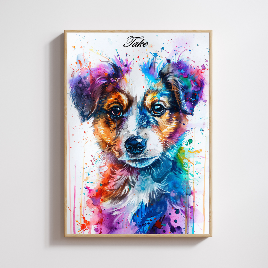 Retrato Acuarela - Diseños Perrunos