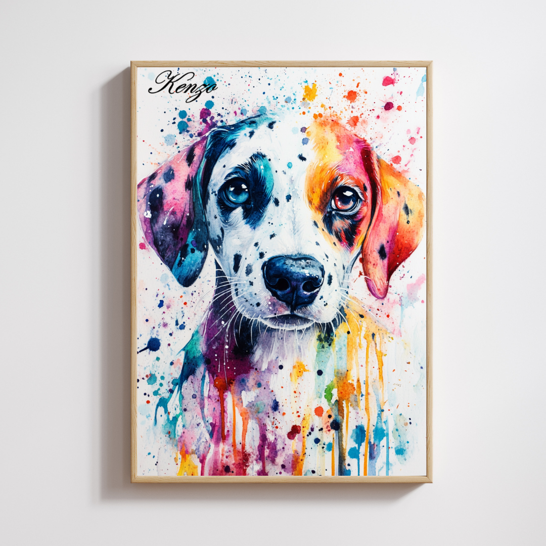 Retrato Acuarela - Diseños Perrunos